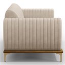 Ver imagem 5 de Sofá 3 Lugares para Sala de Estar Molino 180 Cm D02 Pés D'ouro Veludo Bege C-309 - Lyam Decor