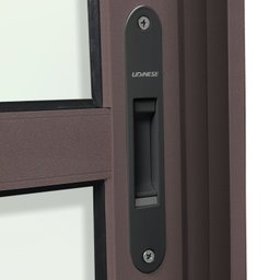 Porta de Correr com Travessas 4 Folhas Moveis 210 X 200 Elite com Fechadura Tetra Vidro Liso - 5