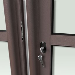 Porta de Correr com Travessas 4 Folhas Moveis 210 X 200 Elite com Fechadura Tetra Vidro Liso - 6