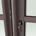 Ver imagem 6 de Porta de Correr com Travessas 4 Folhas Moveis 210 X 200 Elite com Fechadura Tetra Vidro Liso