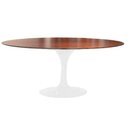 Ver imagem 1 de Mesa de Jantar Tulipa Saarinen Oval 180x100 Cm Tampo Imbuia Base Branca