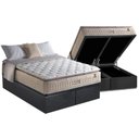 Ver imagem 1 de Cama Box Baú Queen: Colchão Molas Anjos MasterPocket Ensacadas Confortable + Base CRC Suede Gray(