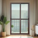 Ver imagem 1 de Porta de Correr 2 Folhas Moveis 210 X 150 Elite com Fecho Automático Vidro Liso