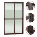 Ver imagem 2 de Porta de Correr 2 Folhas Moveis 210 X 150 Elite com Fecho Automático Vidro Liso