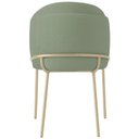 Ver imagem 3 de Cadeira Aurora Bouclé Verde Oliva Metal Champanhe
