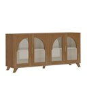 Ver imagem 7 de Buffet para Sala de Estar 4 Portas Murano Marrom/Cinamomo/Off White