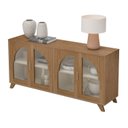 Ver imagem 5 de Buffet para Sala de Estar 4 Portas Murano Marrom/Cinamomo/Off White