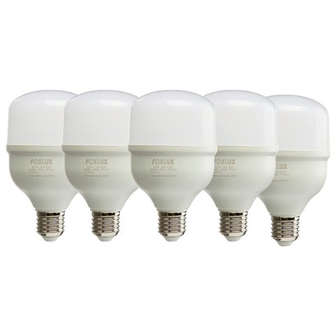 Kit 10 Lâmpada Led 20w Bulbo Alta Pot Bivolt 6500k Foxlux