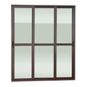 Ver imagem 3 de Porta de Correr 3 Folhas Moveis Sequenciais 210 X 180 Elite com Fecho Automático Vidro Liso