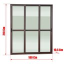 Ver imagem 7 de Porta de Correr 3 Folhas Moveis Sequenciais 210 X 180 Elite com Fecho Automático Vidro Liso