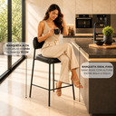 Ver imagem 4 de Kit 2 Banquetas Altas Estofadas Camila com Encosto - Edecasamoveis