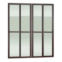 Ver imagem 3 de Porta de Correr 4 Folhas Moveis 210 X 240 Elite com Fecho Automático Vidro Liso