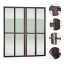 Ver imagem 2 de Porta de Correr 4 Folhas Moveis 210 X 240 Elite com Fecho Automático Vidro Liso