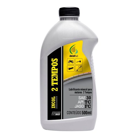Óleo Lubrificante Mineral para Motores 2 Tempos À Gasolina 500ml - Incollub Dt-30