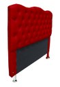 Ver imagem 2 de Cabeceira Agnes para Cama Box Casal Padrão 1.38 - Suede - Sv Decor:vermelho