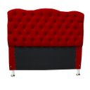 Ver imagem 1 de Cabeceira Agnes para Cama Box Casal Padrão 1.38 - Suede - Sv Decor:vermelho