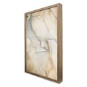 Ver imagem 1 de Quadro Decorativo Caixa Alta com Vidro Abstrato Mármore Sofisticado TaColado Moldura Madeira 120 x 8