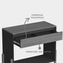 Ver imagem 4 de Aparador Luxo 1 Gaveta Buffet 100% Mdf Base de Madeira 90 Cm:nature/gris