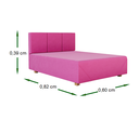 Ver imagem 3 de Cama Box Pet Para Cachorro E Gato 82X60X39:Pink
