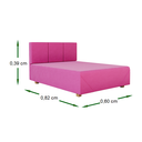 Ver imagem 3 de Cama Box Pet Para Cachorro E Gato 82X60X39:Pink
