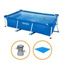 Ver imagem 1 de Piscina Estrutural Retangular 2.282 Litros Com Filtro e Forro Intex - 110v