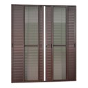 Ver imagem 3 de Porta de Correr Venez. 6 Folhas Moveis 210 X 240 Elite com Fechadura Tetra Vidro Liso