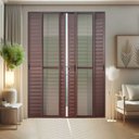 Ver imagem 1 de Porta de Correr Venez. 6 Folhas Moveis 210 X 240 Elite com Fechadura Tetra Vidro Liso