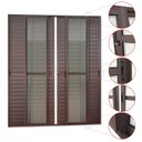 Ver imagem 2 de Porta de Correr Venez. 6 Folhas Moveis 210 X 240 Elite com Fechadura Tetra Vidro Liso