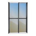 Ver imagem 3 de Porta de Correr 2 Folhas Moveis 210 x 120 Elite com Fecho Automático Vidro Reflex Preto/Mix Brimak