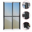 Ver imagem 2 de Porta de Correr 2 Folhas Moveis 210 X 150 Elite com Fecho Automático Vidro Reflex