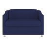 Namoradeira Tilla Sala de Estar Tecido Suede – Balaqui Decor Cor:Azul Marinho - 3