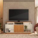 Ver imagem 1 de Rack para TV até 75 Polegadas 160cm Salvador Off White Marrom
