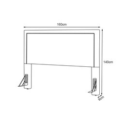 Cabeceira Cama Box Queen 1,60m Estofada Aruba Linho Bege - 6