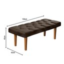 Ver imagem 3 de Recamier Banco Quarto Paris 150cm Suede Pavia:Marrom