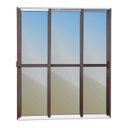 Ver imagem 3 de Porta de Correr 3 Folhas Moveis Sequenciais 210 x 120 Elite com Fechadura Tetra Vidro Reflex Mix Corten Brimak
