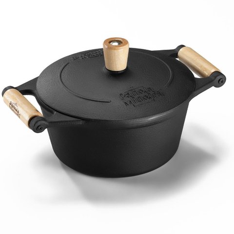 Caçarola Tradição Ferro 20x16cm 2,5l Tampa Panela Mineira