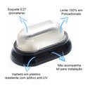 Ver imagem 2 de KIT 10 LUMINARIAS TARTARUGA ARANDELA PRETO EXTERNA SEM GRADE