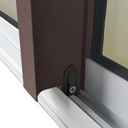 Porta de Correr com Travessas 4 Folhas Moveis 210 X 200 Elite com Fechadura Tetra Vidro Reflex - 7