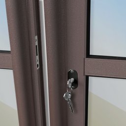 Porta de Correr com Travessas 4 Folhas Moveis 210 X 200 Elite com Fechadura Tetra Vidro Reflex - 6