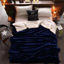 Ver imagem 2 de Cobertor Solteiro Marinho Veludo / Pele de Carneiro 160x220