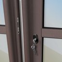 Ver imagem 6 de Porta de Correr com Travessas 4 Folhas Moveis 210 x 240 Elite com Fechadura Tetra Vidro Reflex Mix Corten Brimak