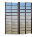 Ver imagem 3 de Porta de Correr com Travessas 4 Folhas Moveis 210 X 240 Elite com Fechadura Tetra Vidro Reflex