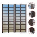 Ver imagem 2 de Porta de Correr com Travessas 4 Folhas Moveis 210 X 240 Elite com Fechadura Tetra Vidro Reflex