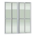 Ver imagem 3 de Porta de Correr 4 Folhas Moveis 210 X 200 Elite com Fechadura Tetra Vidro Liso