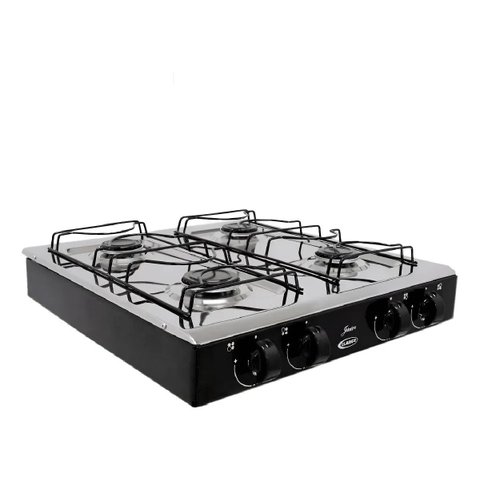 Fogão de Mesa Cooktop Júnior 4 Bocas Compacto Prático e Econômico Portátil a Gás Design Moderno