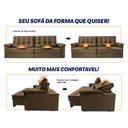 Ver imagem 6 de Sofá Retrátil Reclinável 300cm Ascari Suede Velut com molas Ensacadas - King House
