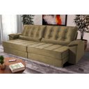 Ver imagem 2 de Sofá Retrátil Reclinável 300cm Ascari Suede Velut com molas Ensacadas - King House