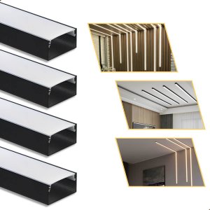 Perfil Led Sobrepor Alumínio 20x10mm 2m | Slim, Cortável e Resistente | Iluminação Residencial/comer