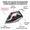 Ver imagem 2 de Ferro Passar Roupas Blackdecker Eletrico Antiaderente -