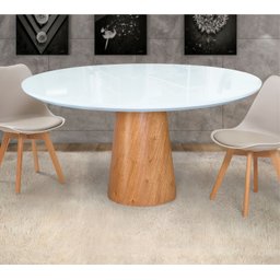 Mesas de Jantar Cone Casa MAD Mesa Cone Branco 1,20m - 1